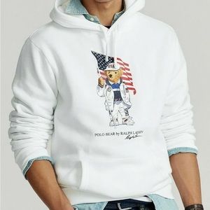 Mens medium Ralph Lauren polo bear team USA hoodie